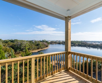 Waterfront view from a Robert Ventures property on the Outer Banks